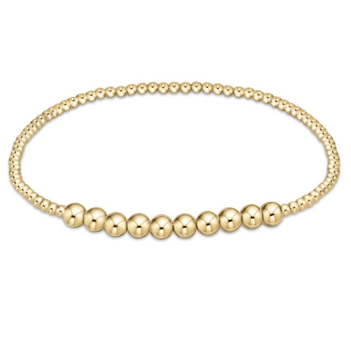 Enewton: Classic Gold Beaded Bliss 4mm Bead Bracelet in Gold - The Vogue Boutique
