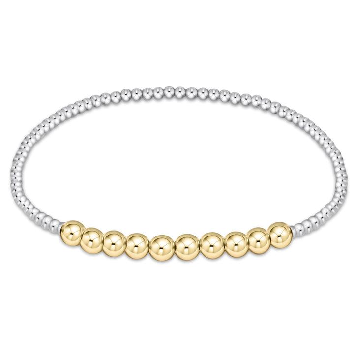 Enewton: Classic Blissful Pattern 2mm Bead Bracelet in Mixed Metal