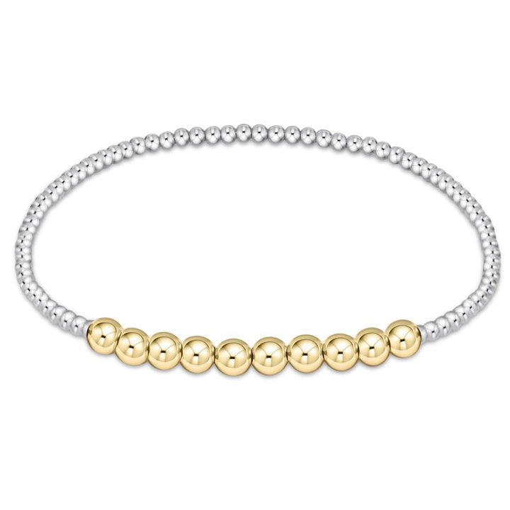 Enewton: Classic Blissful Pattern 2mm Bead Bracelet in Mixed Metal