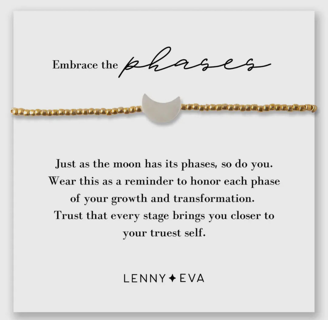 Lenny & Eva: Embrace the Phases Moon Charm Gold Bracelet - The Vogue Boutique