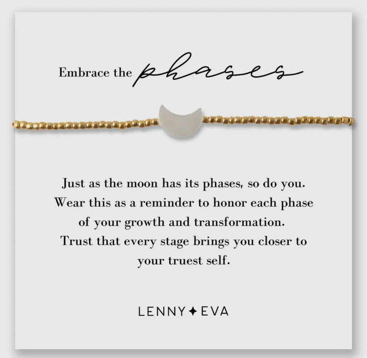 Lenny & Eva: Embrace the Phases Moon Charm Gold Bracelet - The Vogue Boutique