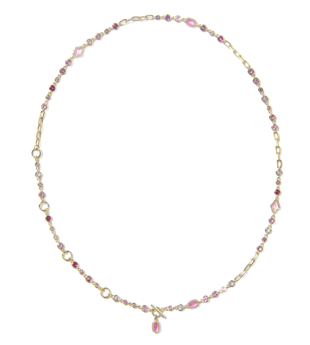 Kendra Scott: Mini Elisa Abbie Strand Necklace in Gold Pink Mix - The Vogue Boutique
