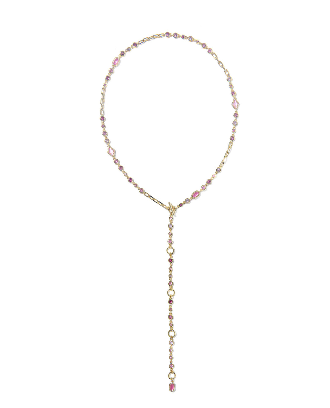 Kendra Scott: Mini Elisa Abbie Strand Necklace in Gold Pink Mix - The Vogue Boutique