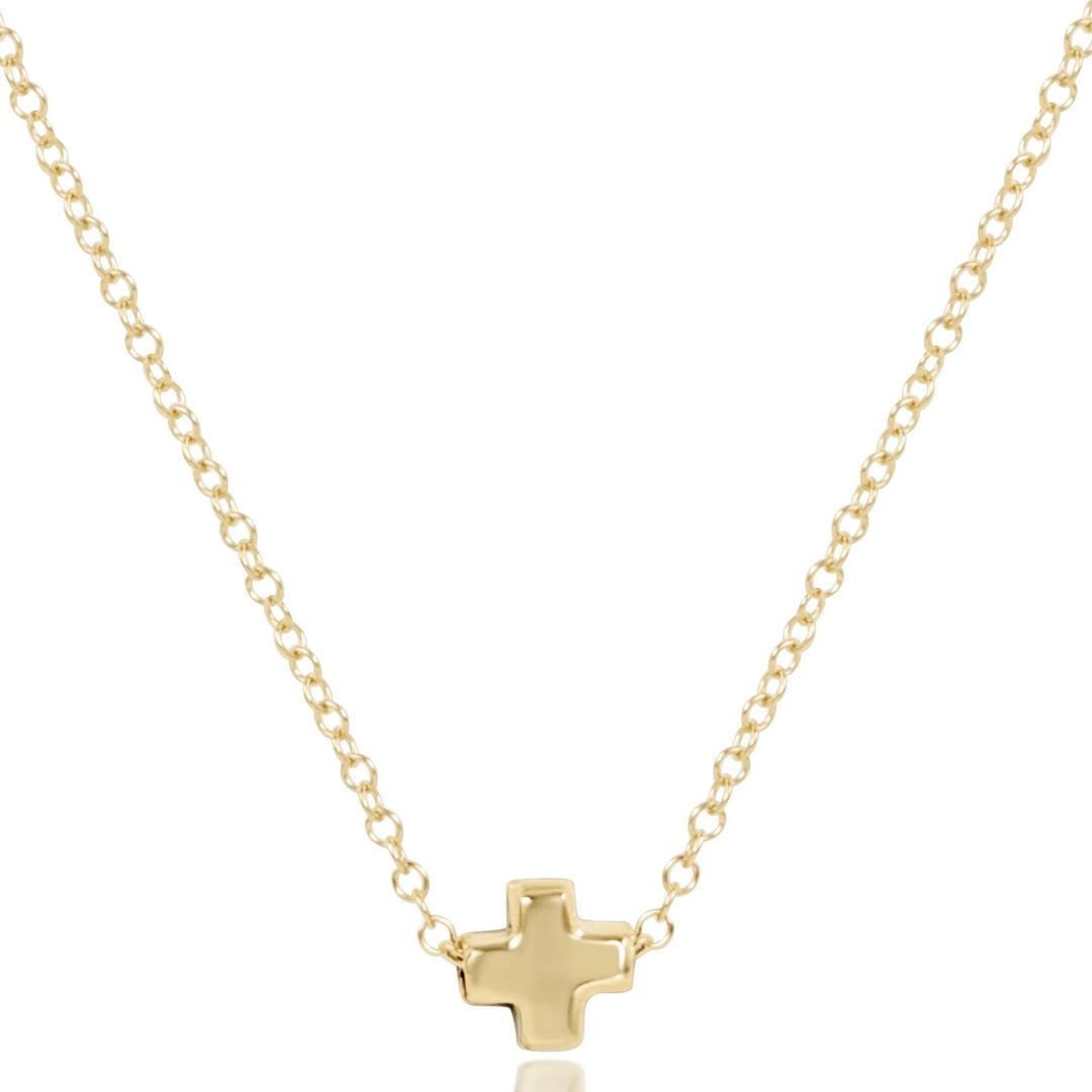 Enewton: 16" Necklace Gold - Signature Cross Small Gold