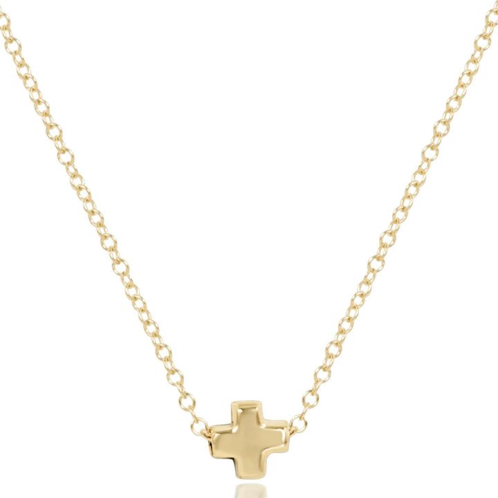Enewton: 16" Necklace Gold - Signature Cross Small Gold