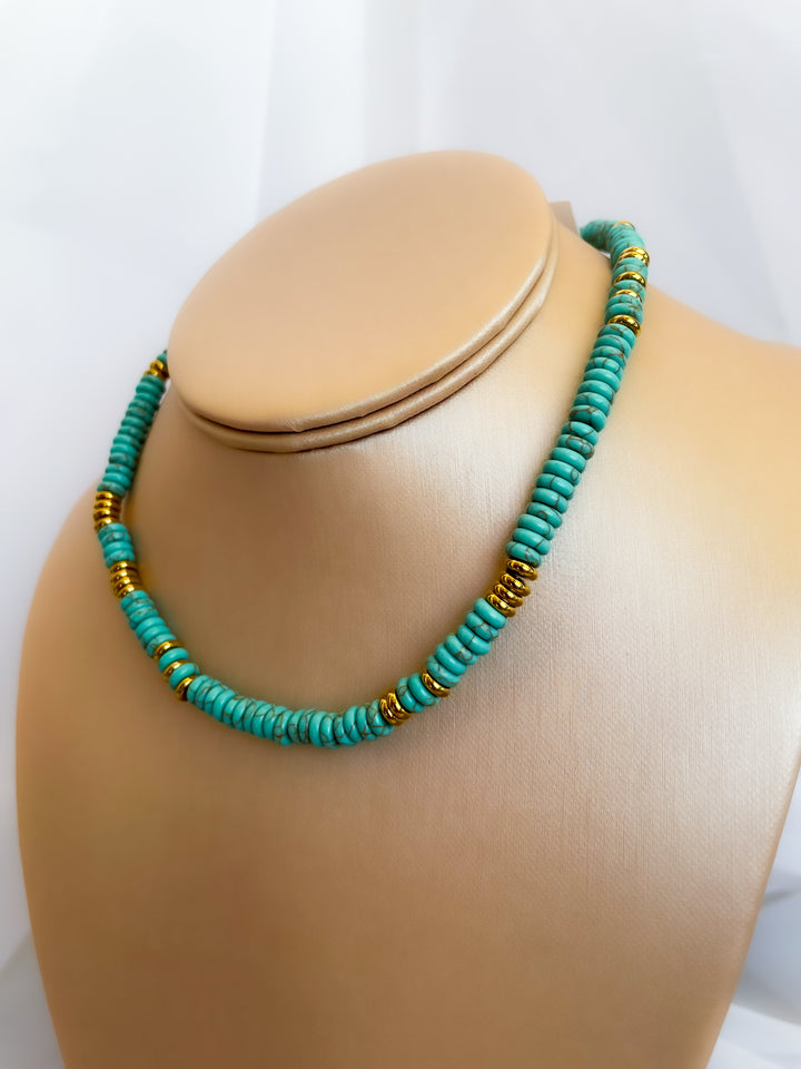 Farrah b: VIBE Necklace in Turquise(YN26)