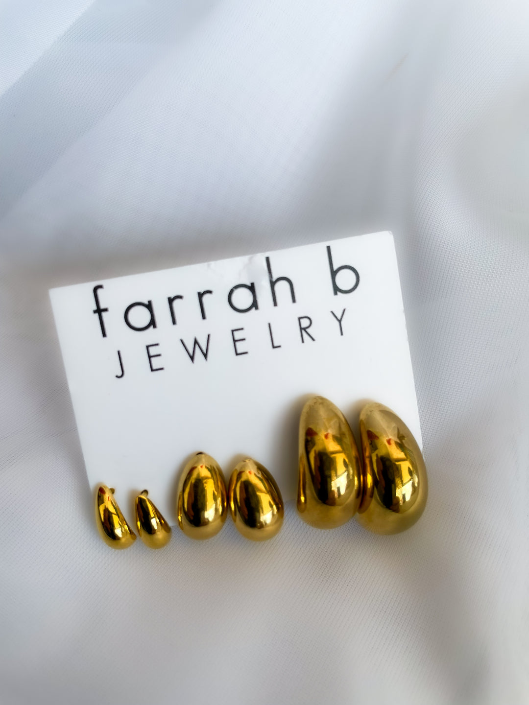 Farrah b: TRIPLE THREAT 3 Pack Stud earring set GOLD (ST-3TD)