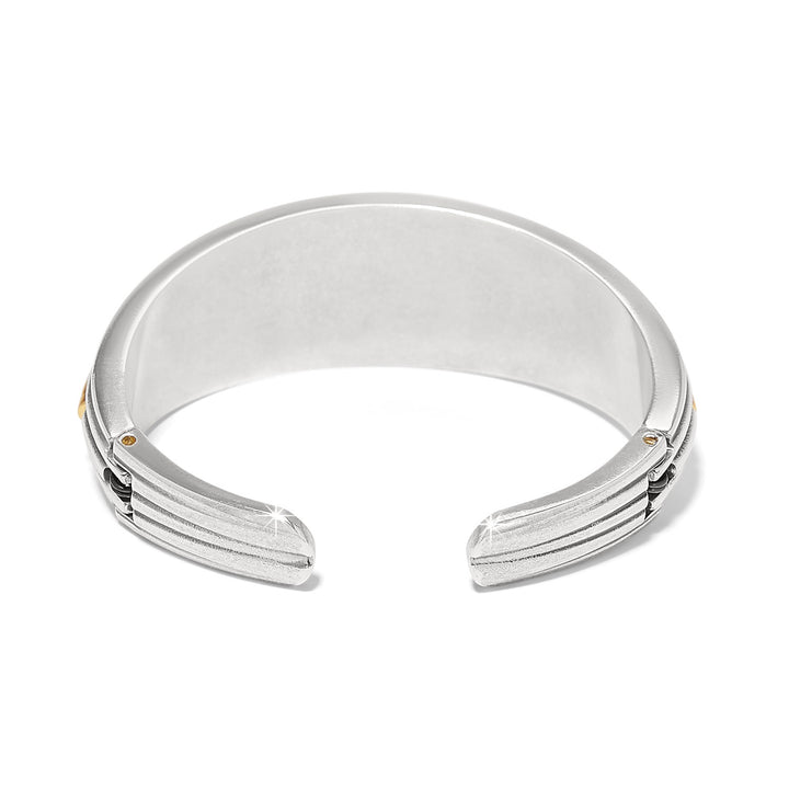 Brighton: Ferrara Deco Hinged Bangle in Two Tone JF0314