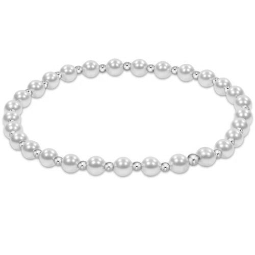 Enewton: Classic Grateful Pattern Bead Bracelet in Sterling Pearl - The Vogue Boutique