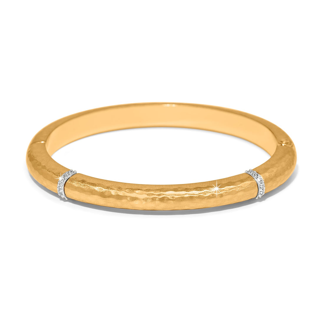 Brighton: Meridian Geo Hinged Bangle in Gold - The Vogue Boutique