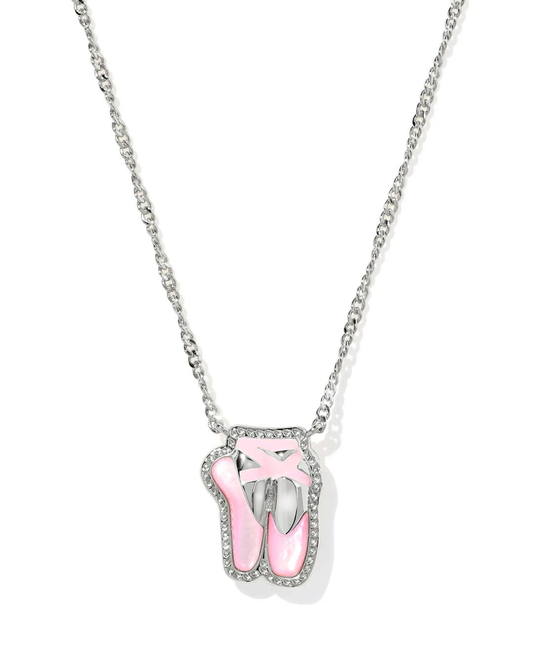 Kendra Scott: Ballet Short Pendant Necklace in Silver - The Vogue Boutique