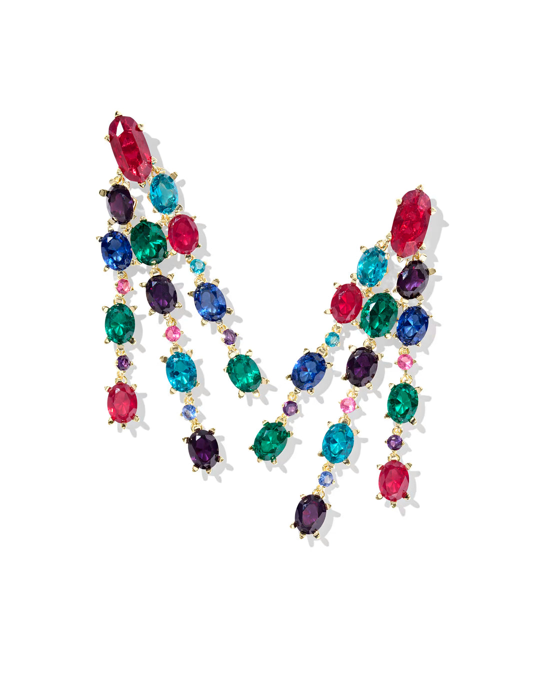 Kendra Scott: Cailin Statement Earrings in Gold Multi Mix