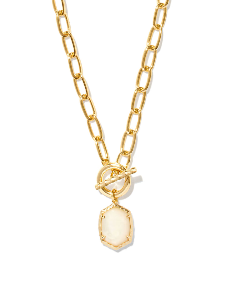 Kendra Scott: Daphne Chain Link Necklace in Gold Ivory MOP