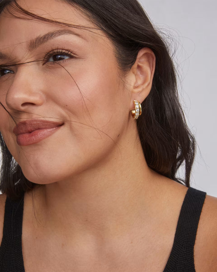 Kendra Scott: Livy Huggie Earrings in Gold
