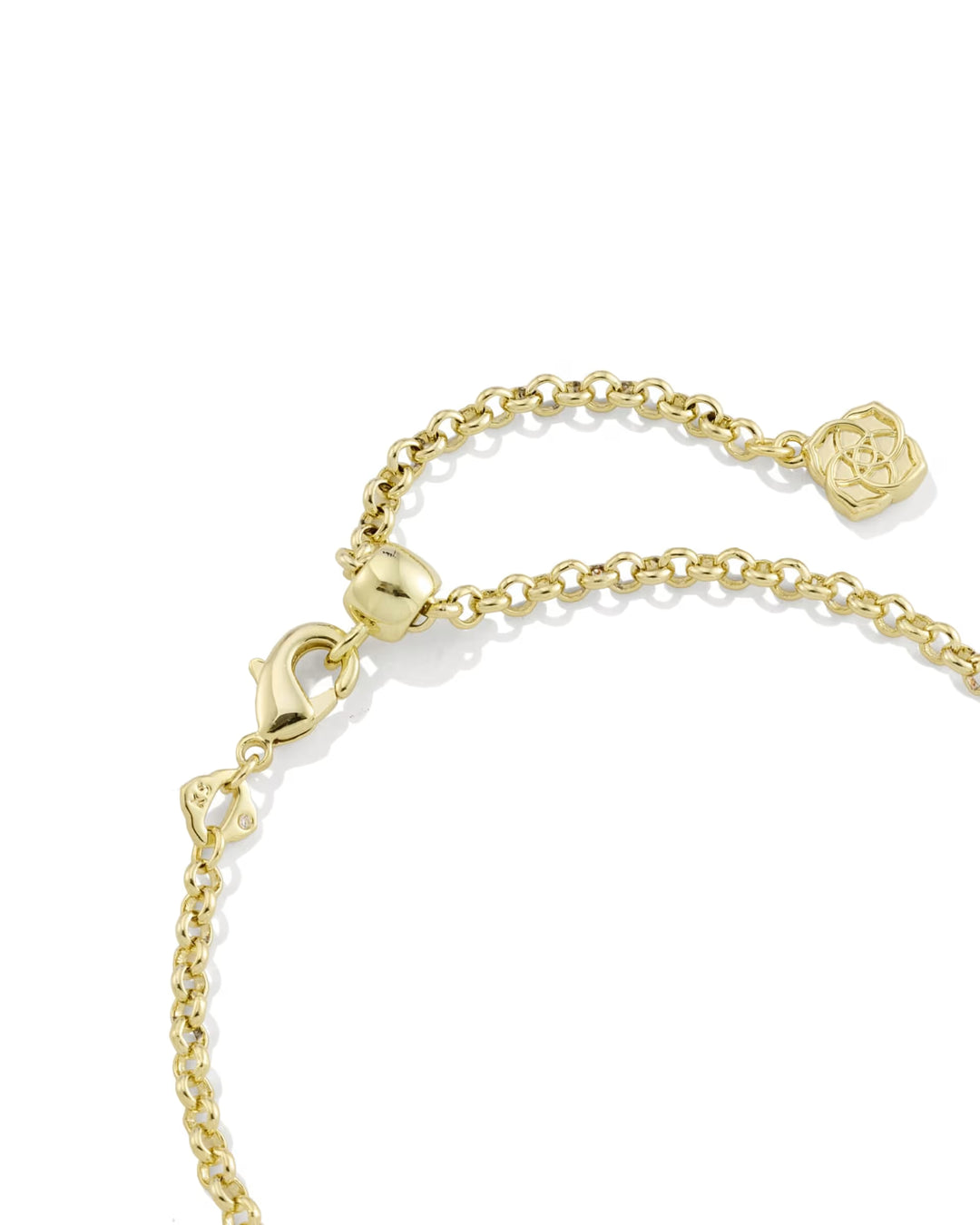Kendra Scott: Mallory Crystal Delicate Chain Bracelet in Gold White