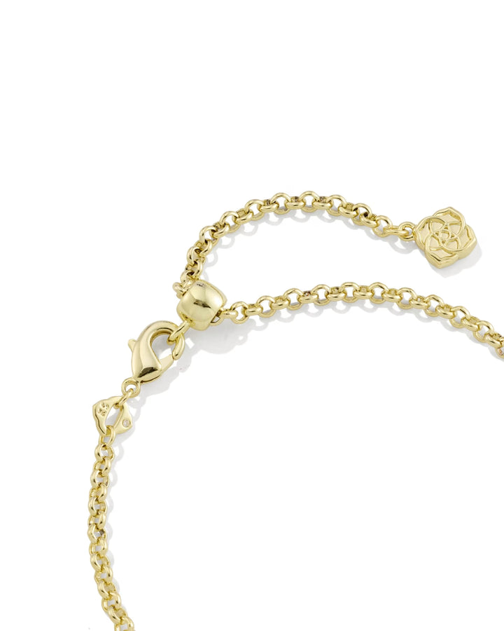 Kendra Scott: Mallory Crystal Delicate Chain Bracelet in Gold White