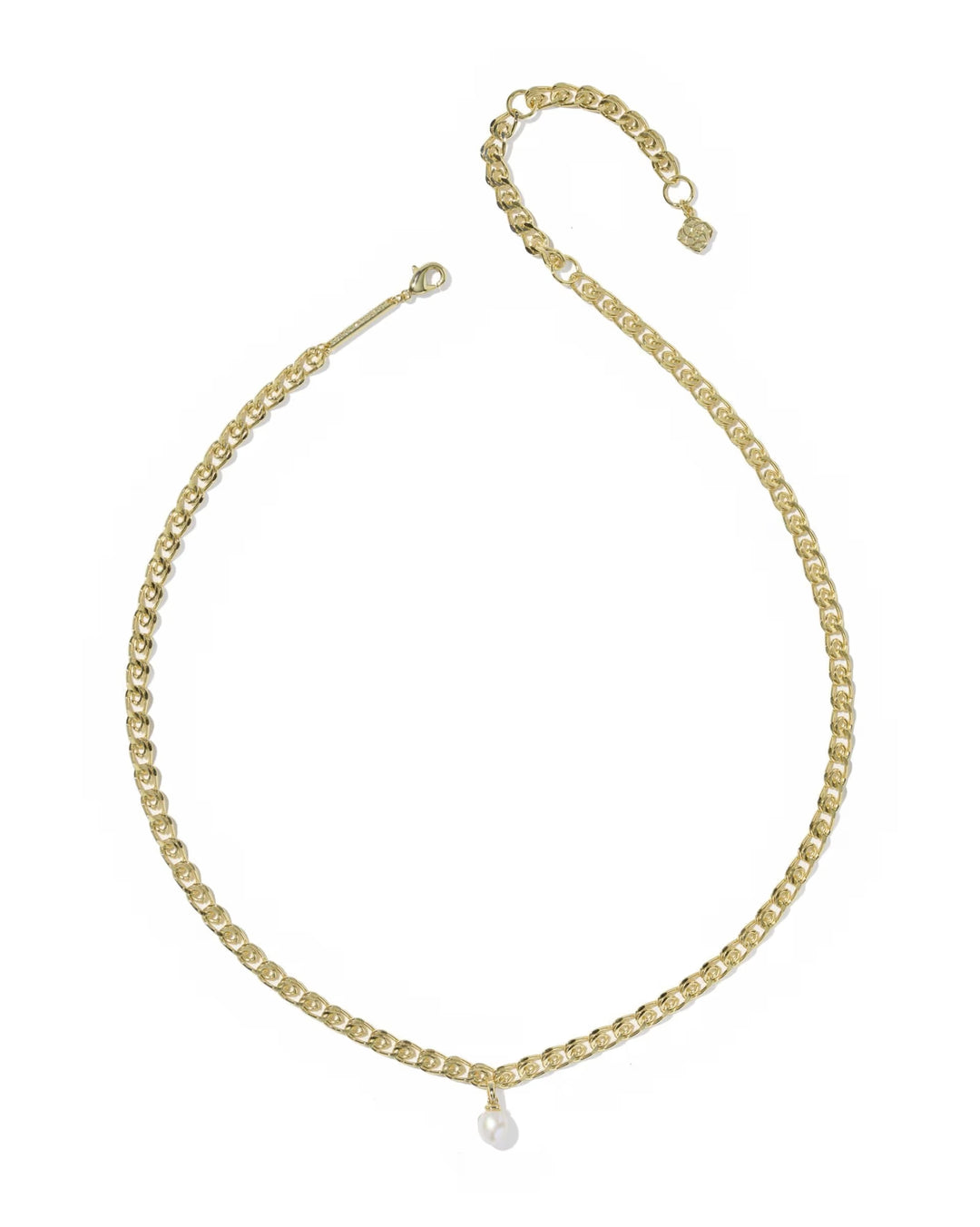 Kendra Scott: Oakland Pearl Short Pendant Necklace in Gold Freshwater Cultured Pearl