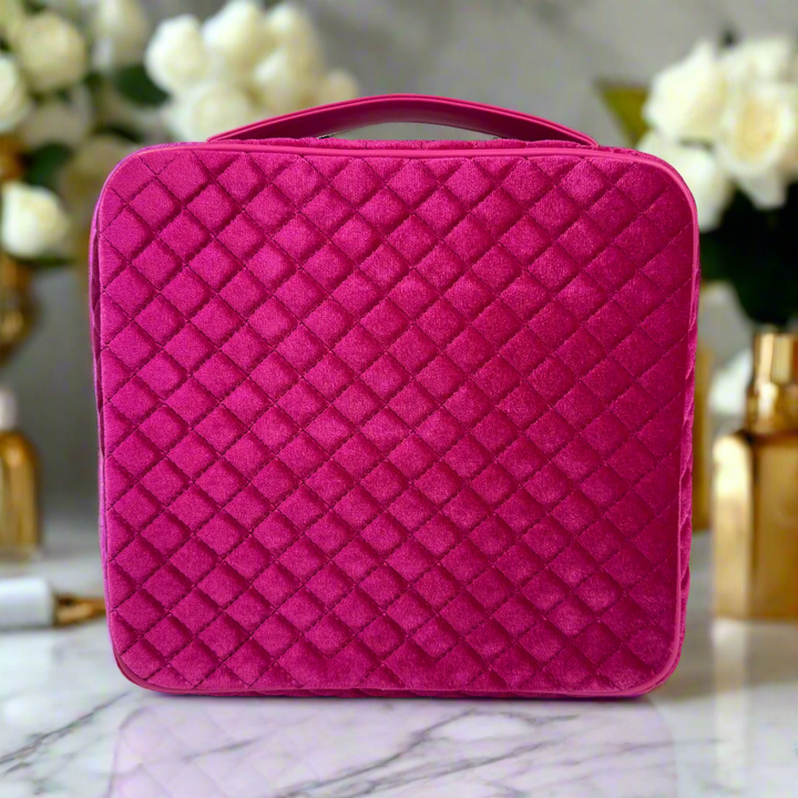 PurseN: Mini Diva Case in Fuchsia Velvet (MDCFV08) - The Vogue Boutique