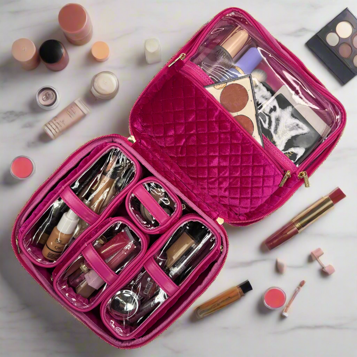 PurseN: Mini Diva Case in Fuchsia Velvet (MDCFV08) - The Vogue Boutique