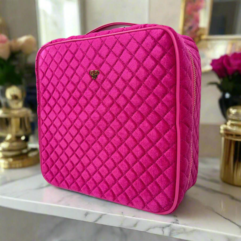 PurseN: Mini Diva Case in Fuchsia Velvet (MDCFV08) - The Vogue Boutique