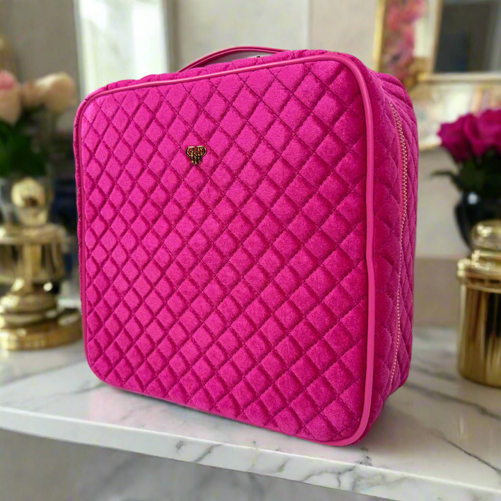 PurseN: Mini Diva Case in Fuchsia Velvet (MDCFV08) - The Vogue Boutique