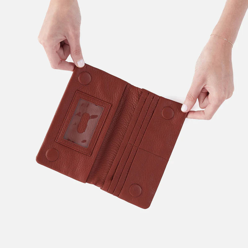Hobo: Lumen Continental Wallet in Rust - The Vogue Boutique