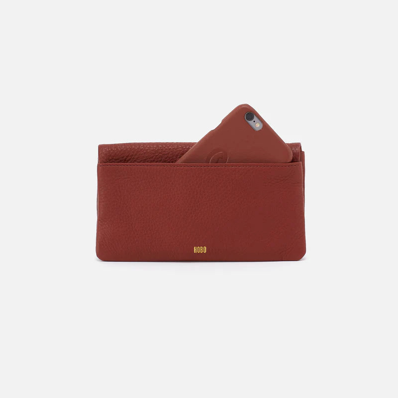 Hobo: Lumen Continental Wallet in Rust - The Vogue Boutique