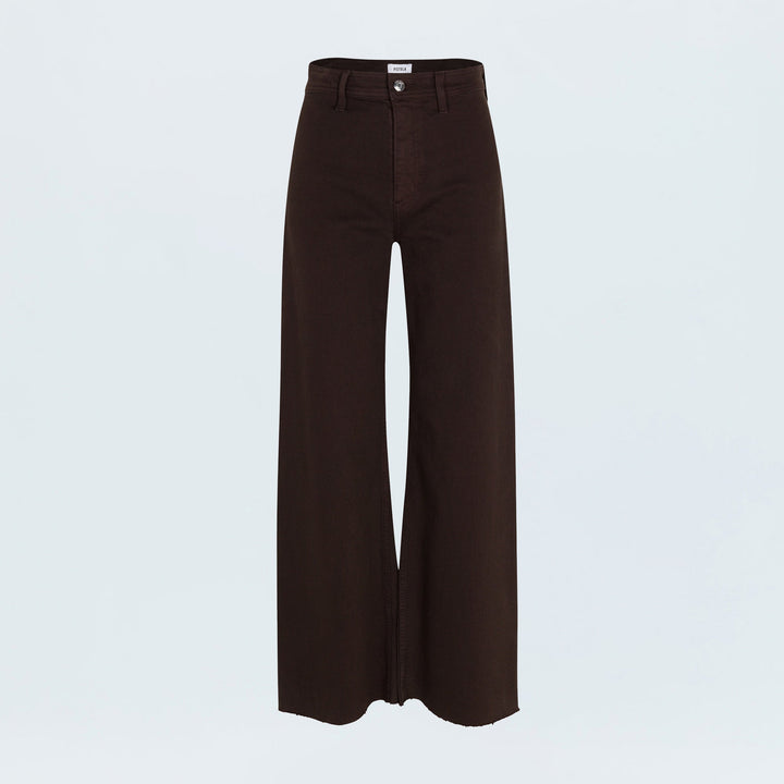 Pistola Penny High Rise Wide Leg jeans in dark brown mocha color