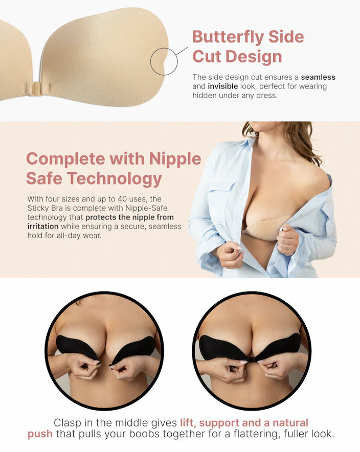 Sticky Boobs: The Sticky Bra (1 Pack) - The Vogue Boutique