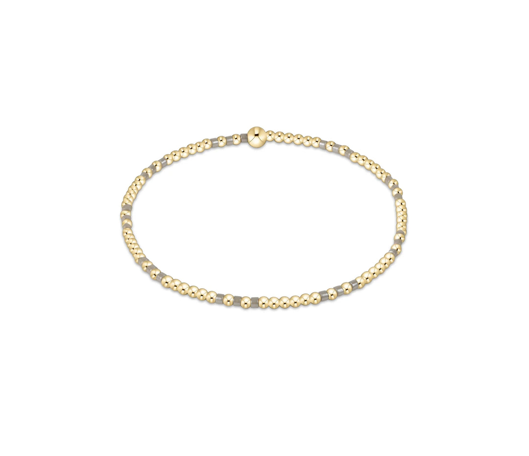 Enewron:  gameday hope joy pattern 2mm bead bracelet -TAUP TWST