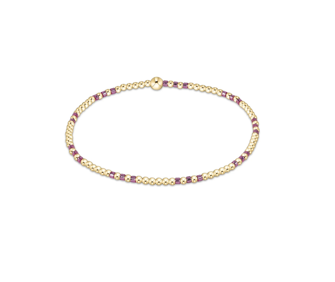 Enewton:  hope joy pattern 2mm bead bracelet - pink metallic