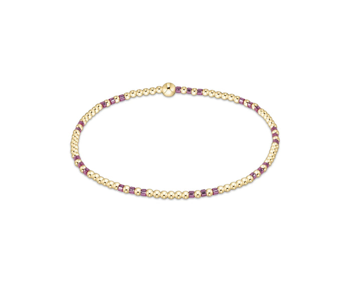 Enewton:  hope joy pattern 2mm bead bracelet - pink metallic - The Vogue Boutique