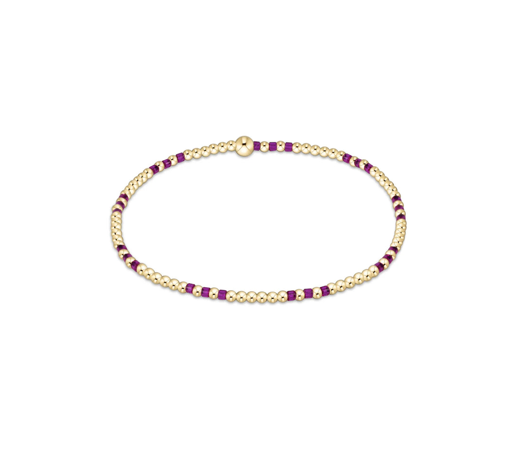 Enewton:  hope joy pattern 2mm bead bracelet - fuchsia - The Vogue Boutique