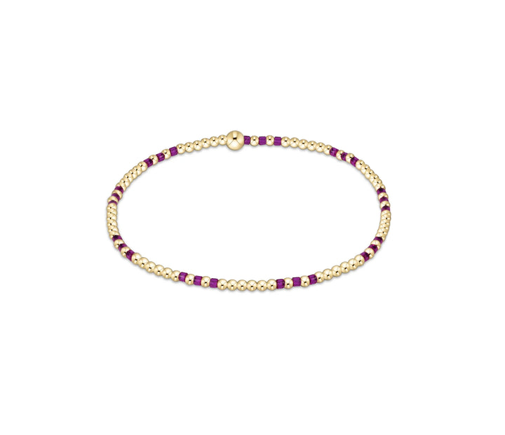Enewton:  hope joy pattern 2mm bead bracelet - fuchsia - The Vogue Boutique