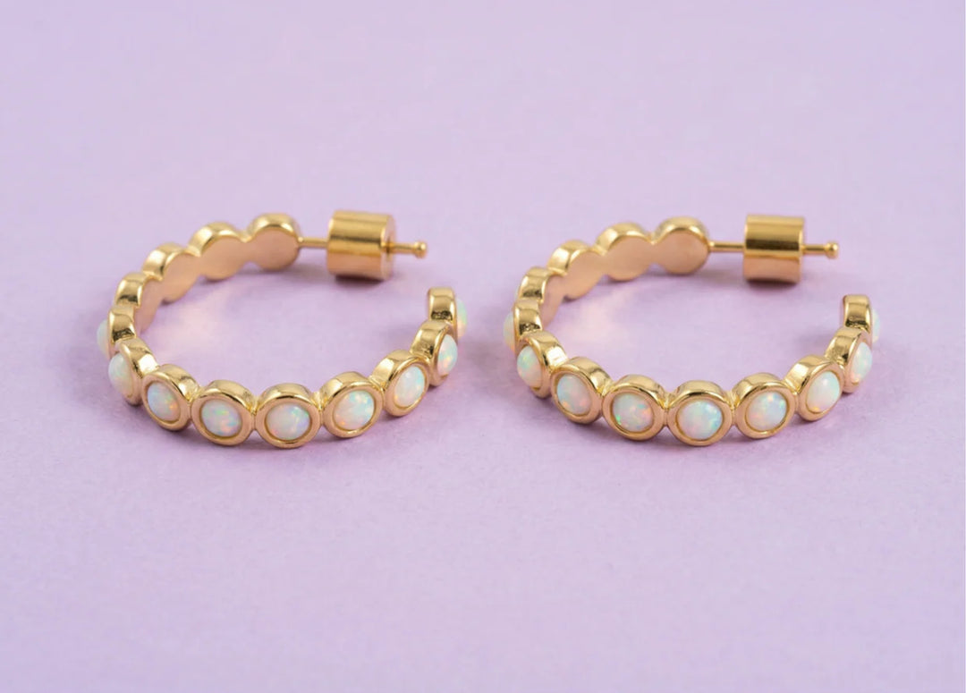 Taylor Elliott: Mabel Opal Hoops Medium