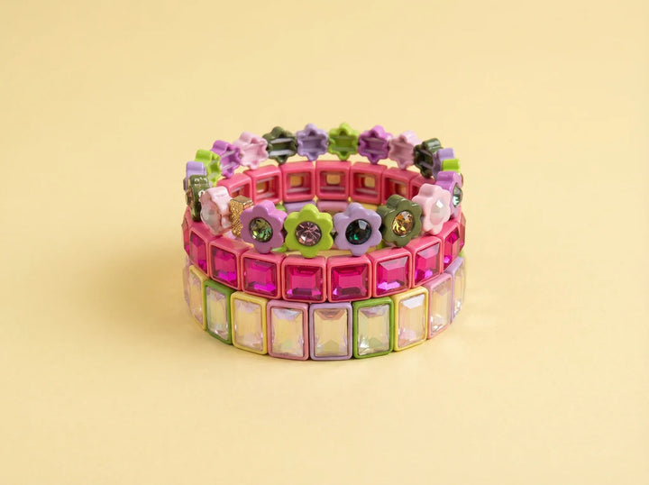 Taylor Elliott Designs: Libby Square Pink Bracelet (B-72)