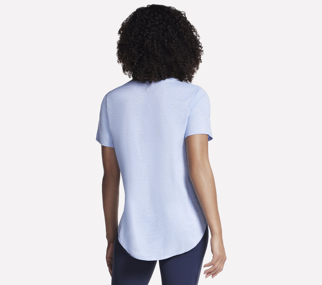 Skechers: Athletic Top in White and Lavender TS105 - The Vogue Boutique