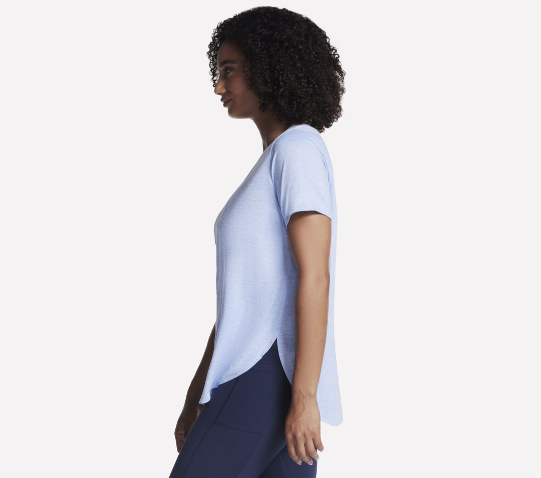 Skechers: Athletic Top in White and Lavender TS105 - The Vogue Boutique
