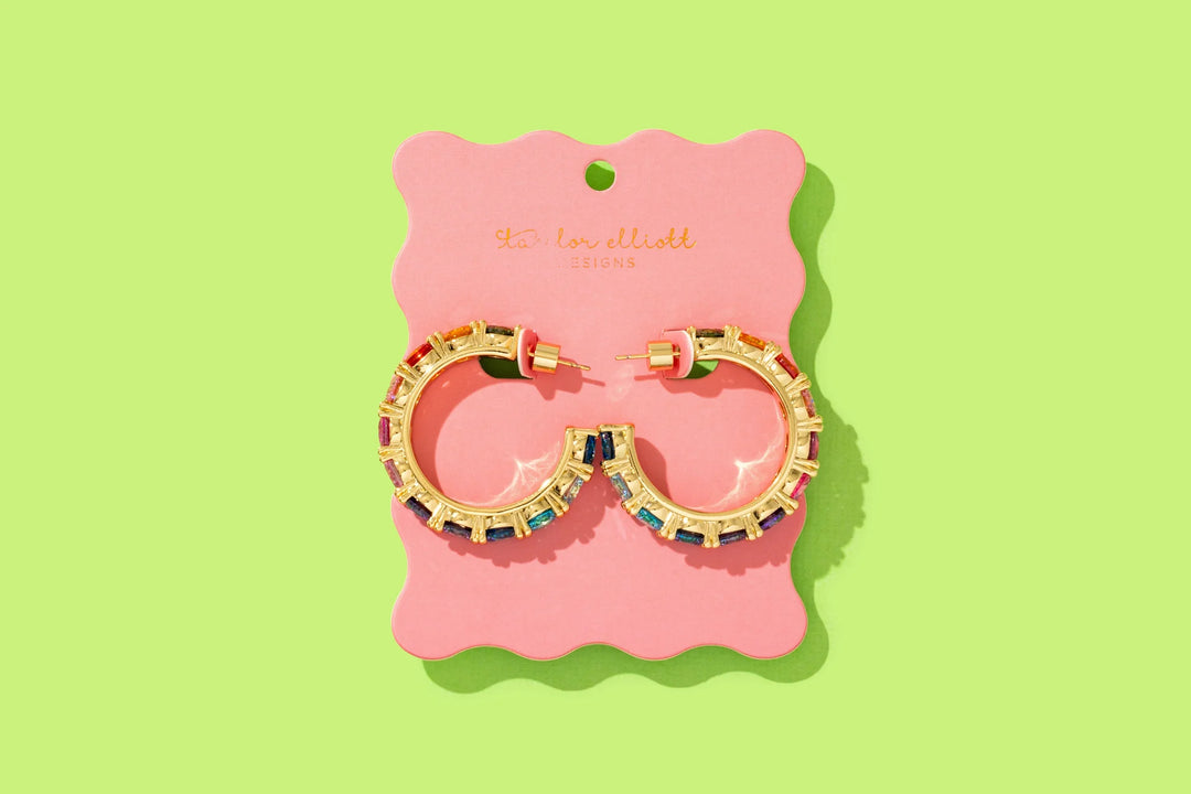 Taylor Elliott Designs: Elise Colorful Hoops in multicolor