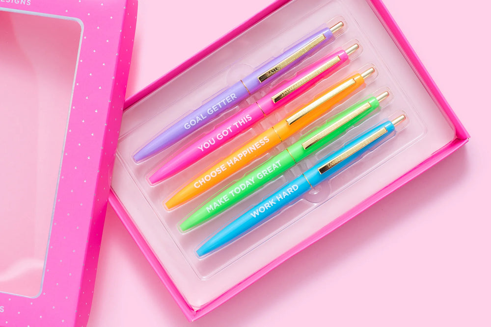 Taylor Elliott Designs:Motivational Pen Set - The Vogue Boutique