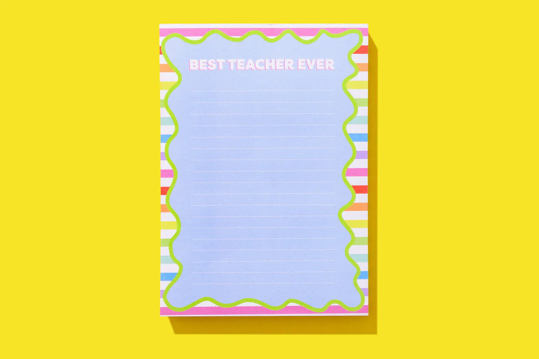 Taylor Elliott: Wavy Best Teacher Notepad