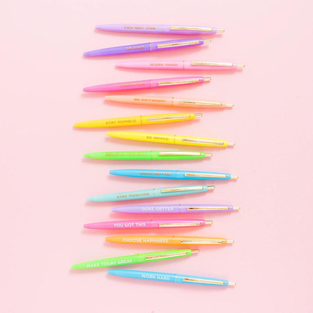 Taylor Elliott Designs: Motivational Pen Set of 10 - The Vogue Boutique