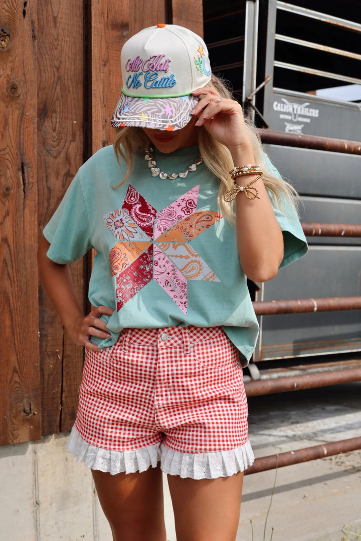 Poppy & Pine: Bandana Pinwheel Crop-Tee