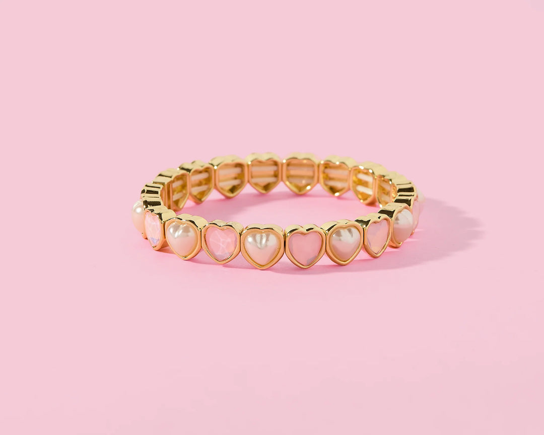 Taylor Elliott Designs For Fun - Kids Valentine's Bracelets in Hayoen Pearl (FF-B04)