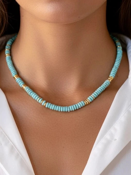 Farrah b: VIBE Necklace in Turquise(YN26)