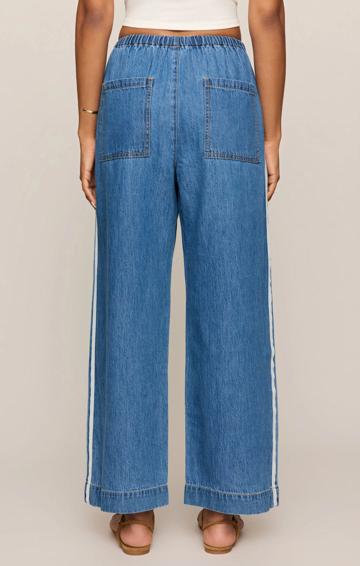 Z Supply: The Sidelines Denim Track Pant in Dreamstate (ZP263144S)