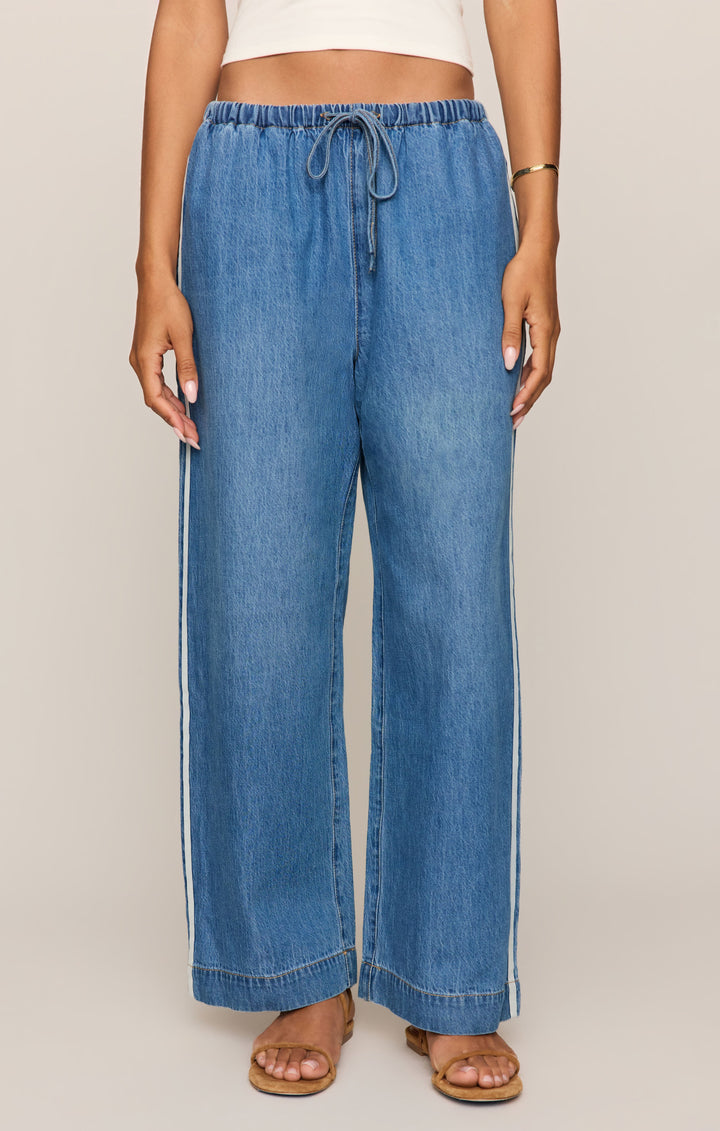 Z Supply: The Sidelines Denim Track Pant in Dreamstate (ZP263144S)