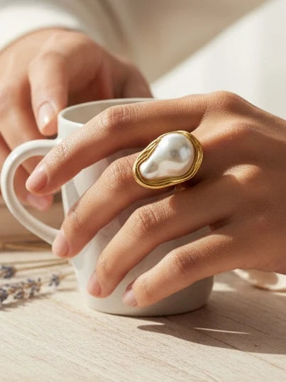 Farrah b: OCEANS APART Ring GOLD (AR-PL)