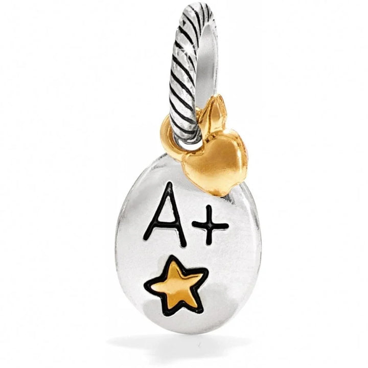 Brighton: Sil/Gld Best Teacher Charm (J97821)