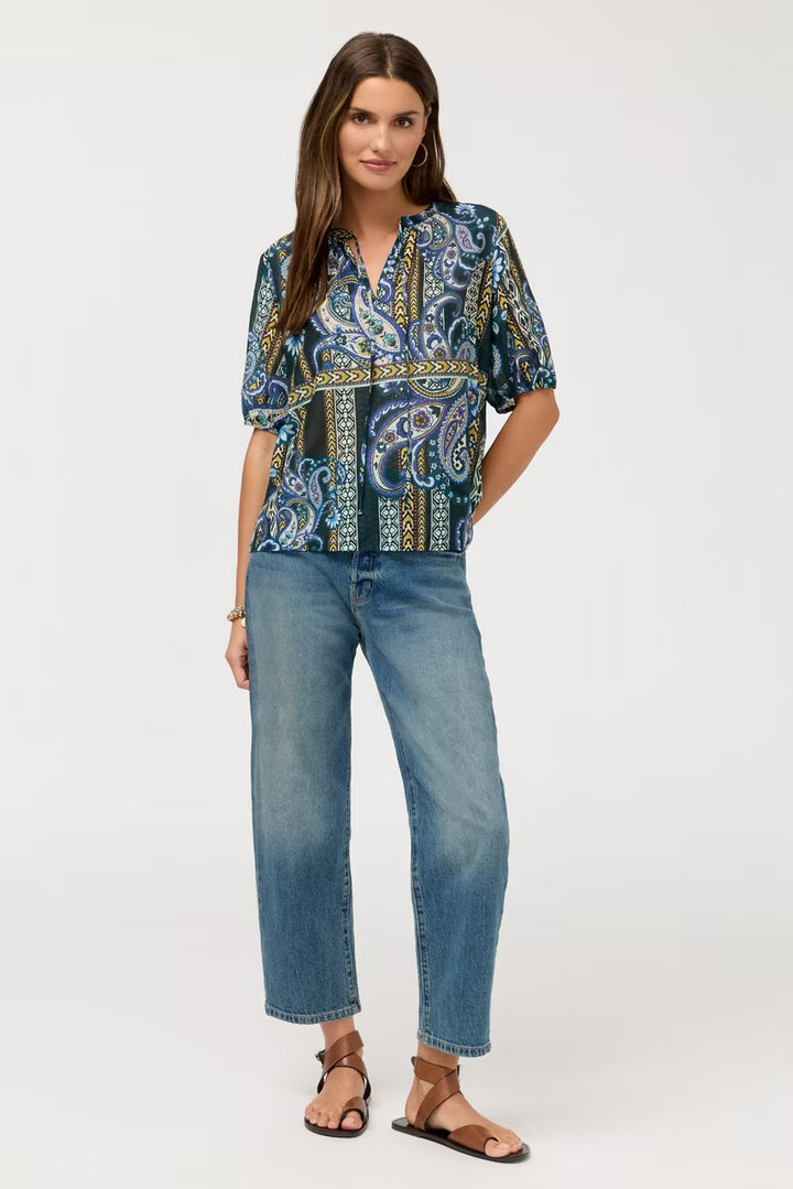 Johnny Was: Margot Short Sleeve Blouse in Montecito (C18726-7)